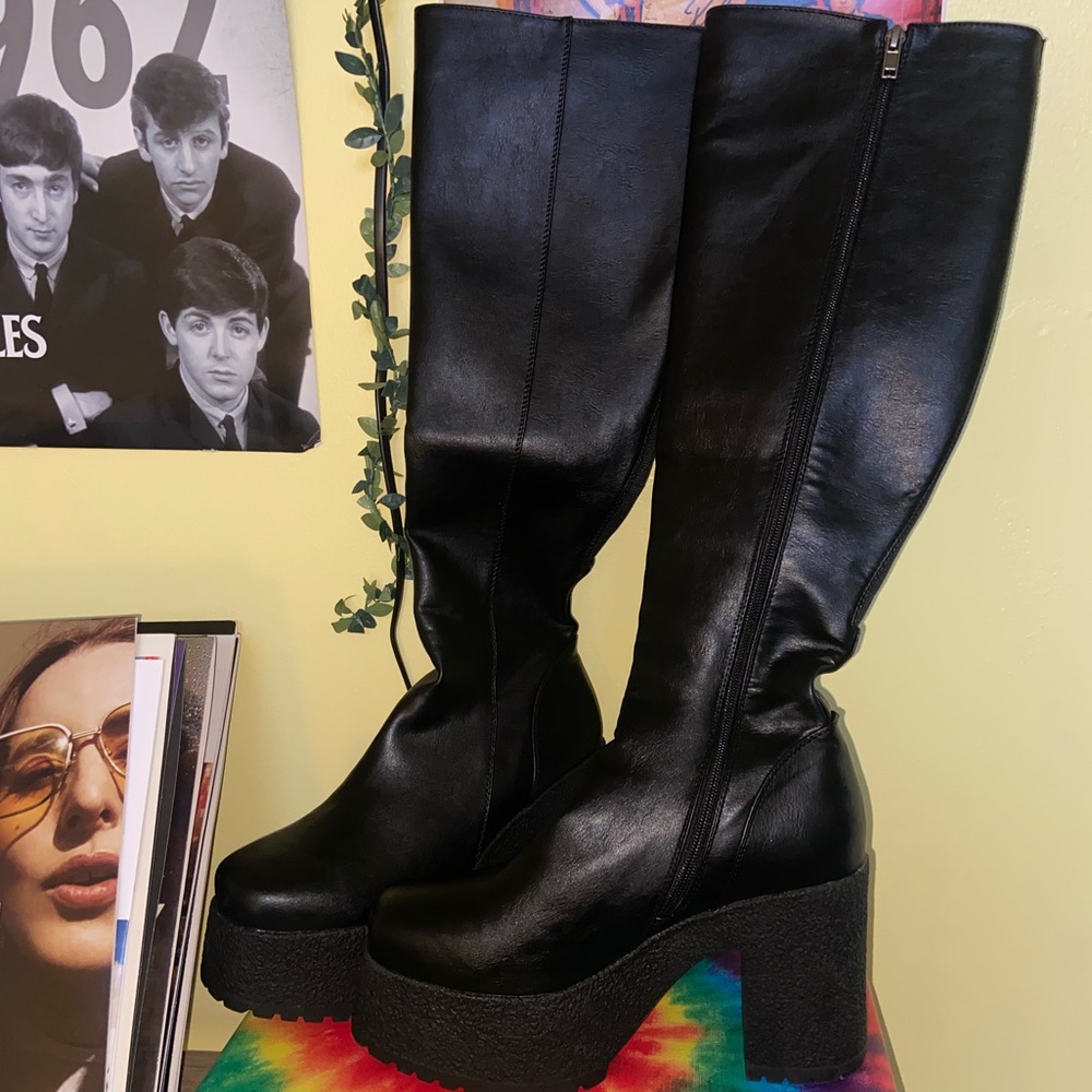 COPY - Lamoda I'm What You Want Black Knee High Boots